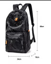 Business School PU Leather bag 15.6 inch laptop usb charging back pack travel anti theft Black